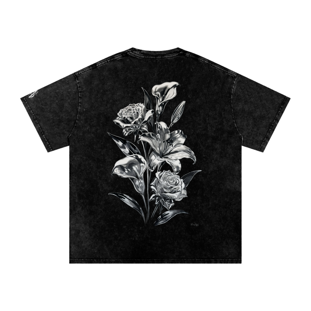 FLOURISH - Snow Washed Oversized Cotton T-Shirt