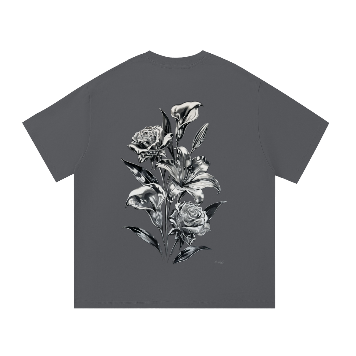 FLOURISH - Essential Grey Cotton T-Shirt