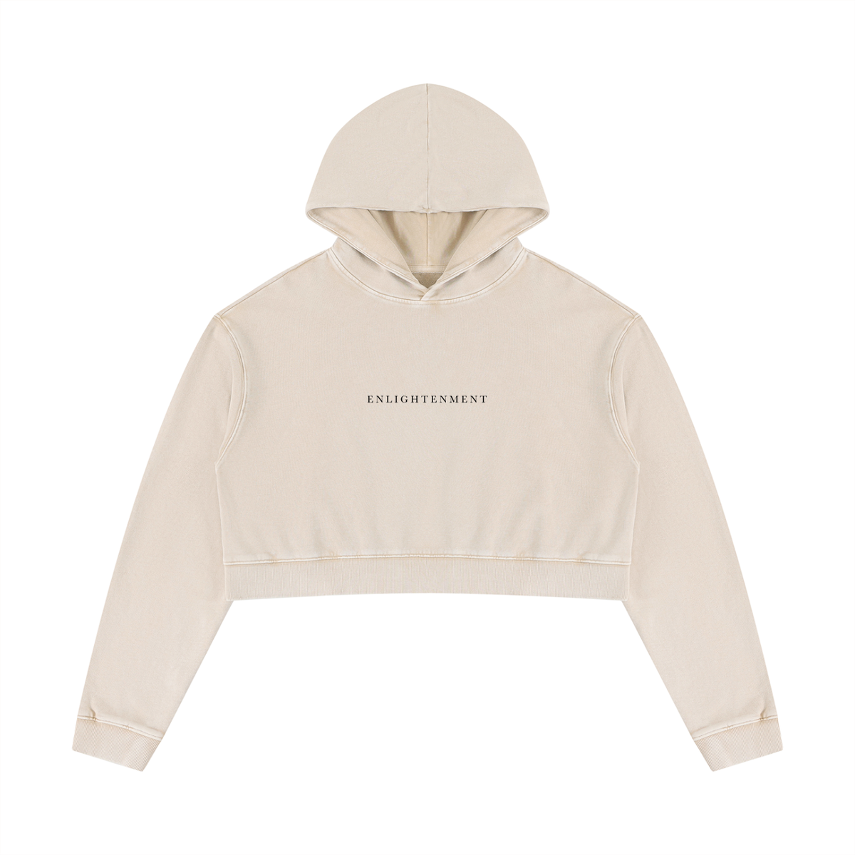 ENLIGHTENMENT - Women’s Mineral Washed Crop Hoodie