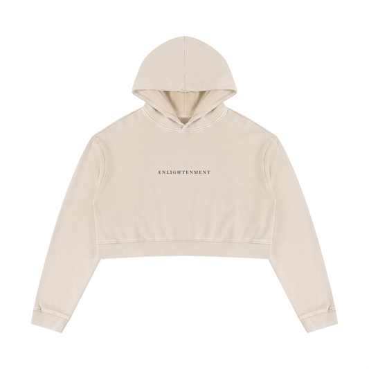 ENLIGHTENMENT - Women’s Mineral Washed Crop Hoodie