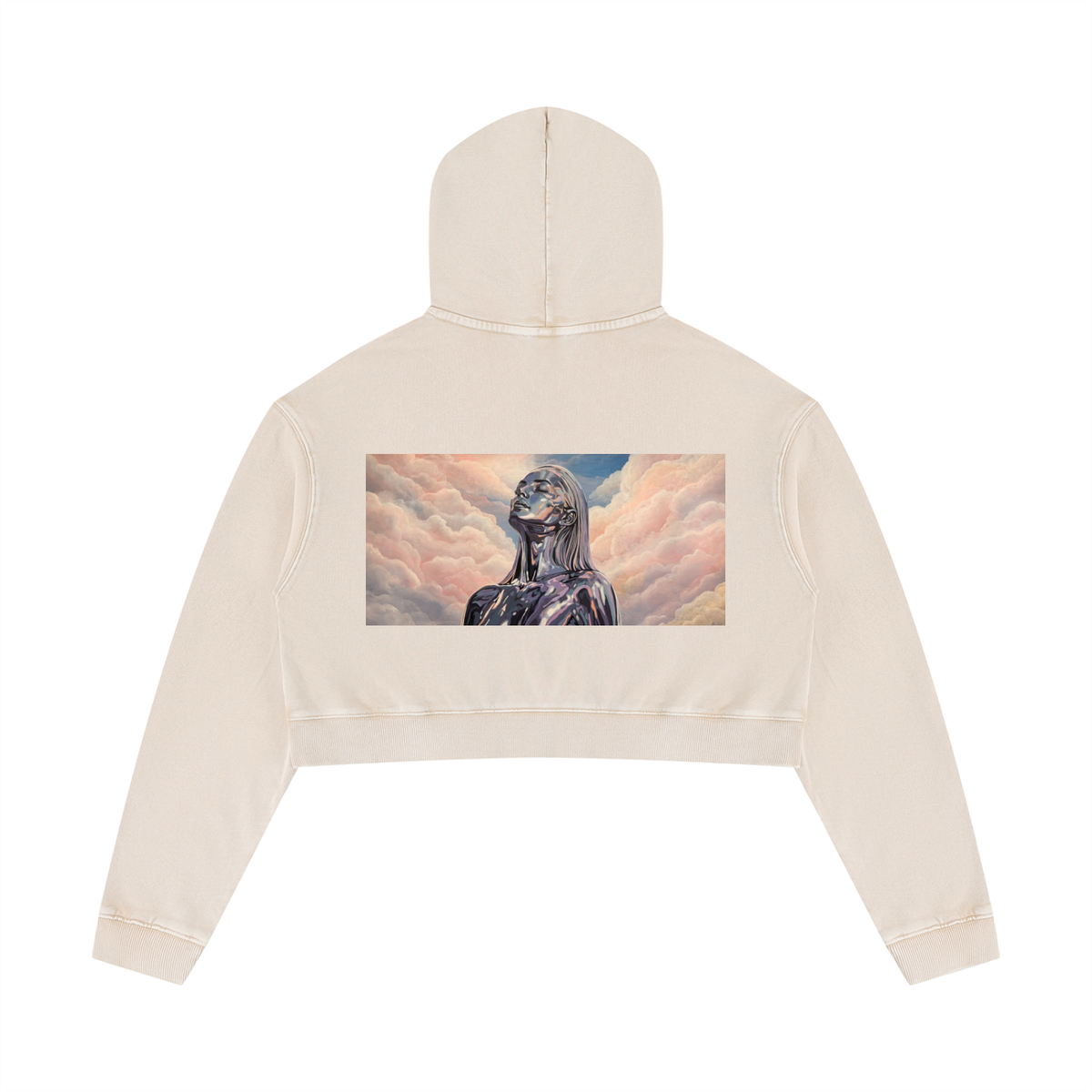 ENLIGHTENMENT - Women’s Mineral Washed Crop Hoodie