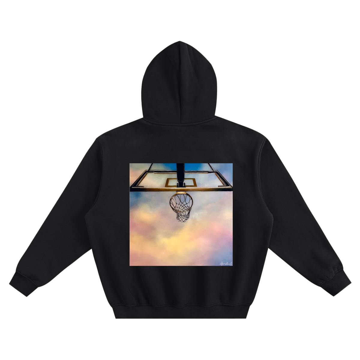 DREAMER - Black Fleeced Boxy Hoodie