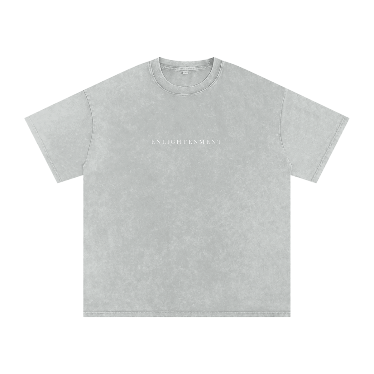 ENLIGHTENMENT - Snow Washed Oversized Cotton T-Shirt