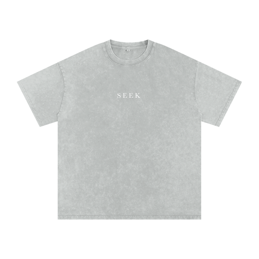 SEEK - Snow Washed Oversized Cotton T-Shirt