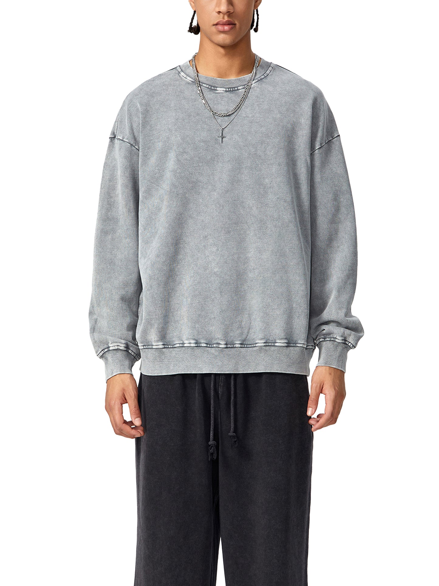 BLOOM - Acid Wash Oversize Sweatshirt